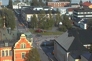 在线浏览网络摄像头。哈帕兰达（瑞典）城市南部的看法。