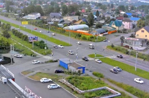 Chernoistochinskoye 高速公路和 Brigadnaya 街的十字路口。 网络摄像头 下塔吉尔