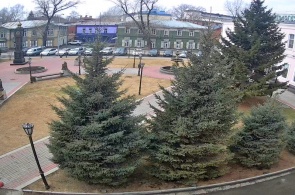 列宁附近的雕塑广场。 伊尔库茨克 网络摄像头