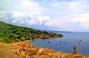 Jemeluk 艾湄湾海滩。 巴厘岛网络摄像头