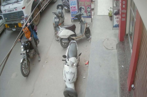 街区的贾纳普里. 摄像头的新德里的线
