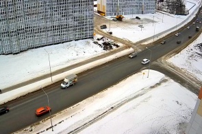 西南公路与 Kotovskogo 街的十字路口。 网络摄像头萨兰斯克