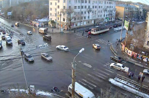 俄罗斯街与Victory Avenue在线摄像头的十字路口