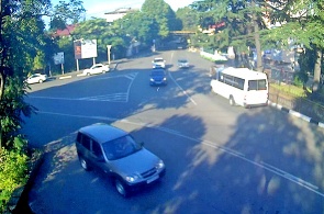 共青团街的十字路口。 网络摄像头 Tuapse