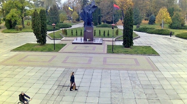 以乌克兰Stepan Bandera的英雄命名的广场
