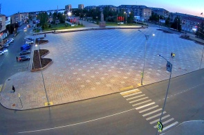 城镇广场。网络摄像头 南乌拉尔斯克