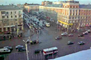 在卡尔马克思大道和列宁格勒广场交叉路口的摄像头