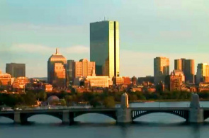 城市的全景。 摄像头波士顿在线
