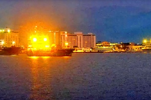 金斯敦港的景色。 网络摄像头金士顿