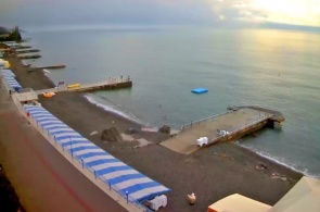 酒店赫拉斯海滩的景色。 Semidvorye在线摄像头