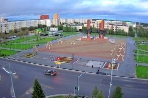 记忆广场。 角度-2。 网络摄像头 Novy Urengoy