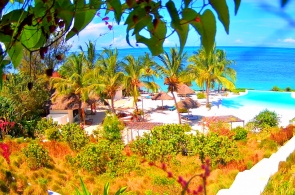 赞布鲁海滩酒店泳池景观。 桑给巴尔 网络摄像头