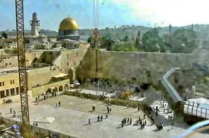 哭墙。耶路撒冷的全景网络摄像机