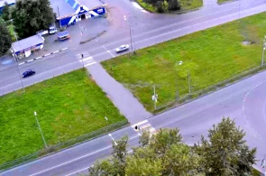 Chernoistochinskoe 高速公路和 Druzhinina 街的交叉口。 网络摄像头 下塔吉尔