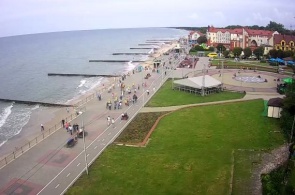海滩在Zelenogradsk在线摄像头