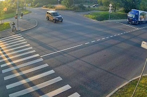 列宁和格拉日丹斯卡娅的十字路口（角度 1）。 网络摄像头 Krasnoye Selo