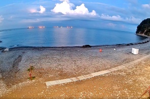 海边沙滩。 网络摄像头 Tuapse