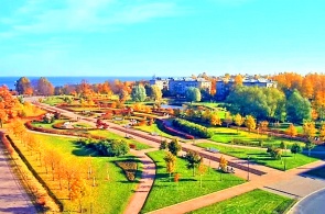 300周年纪念公园。 罗蒙诺索夫的网络摄像头