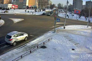 在Borisov的一个繁忙的交叉点的网络照相机