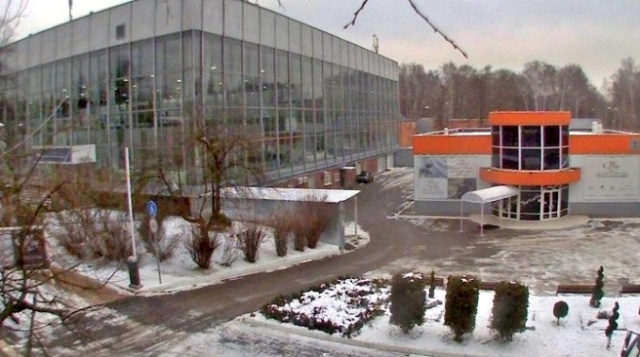 索科尔尼基文化和展览中心。 Webcam在书法博物馆对面
