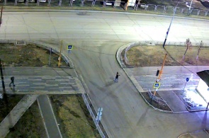 Shakhterov 和 Oktyabrskaya 街道的十字路口。 网络摄像头 Mezhdurechensk