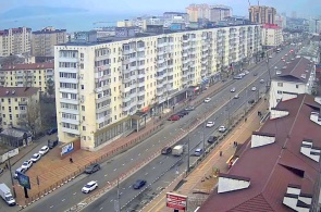列宁大道一景。 网络摄像头 新罗西斯克