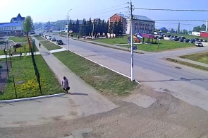 列宁街的十字路口。 网络摄像头 上 Tatyshly
