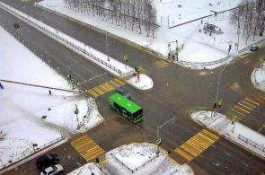 网络摄像头俯瞰列宁街交叉口 - 胜利大道。