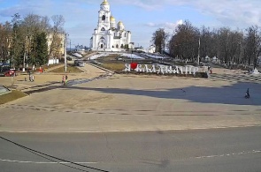 教堂广场(摄像机2). 网络摄像头弗拉基米尔在线上