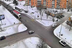 Bondarev-Pobeda街道的十字路口。网络摄像头Sortavala在线