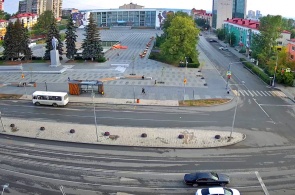 胜利广场。 视角 2. 第一乌拉尔斯克的网络摄像头