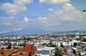 城市的全景。 摄像头Puebla在线